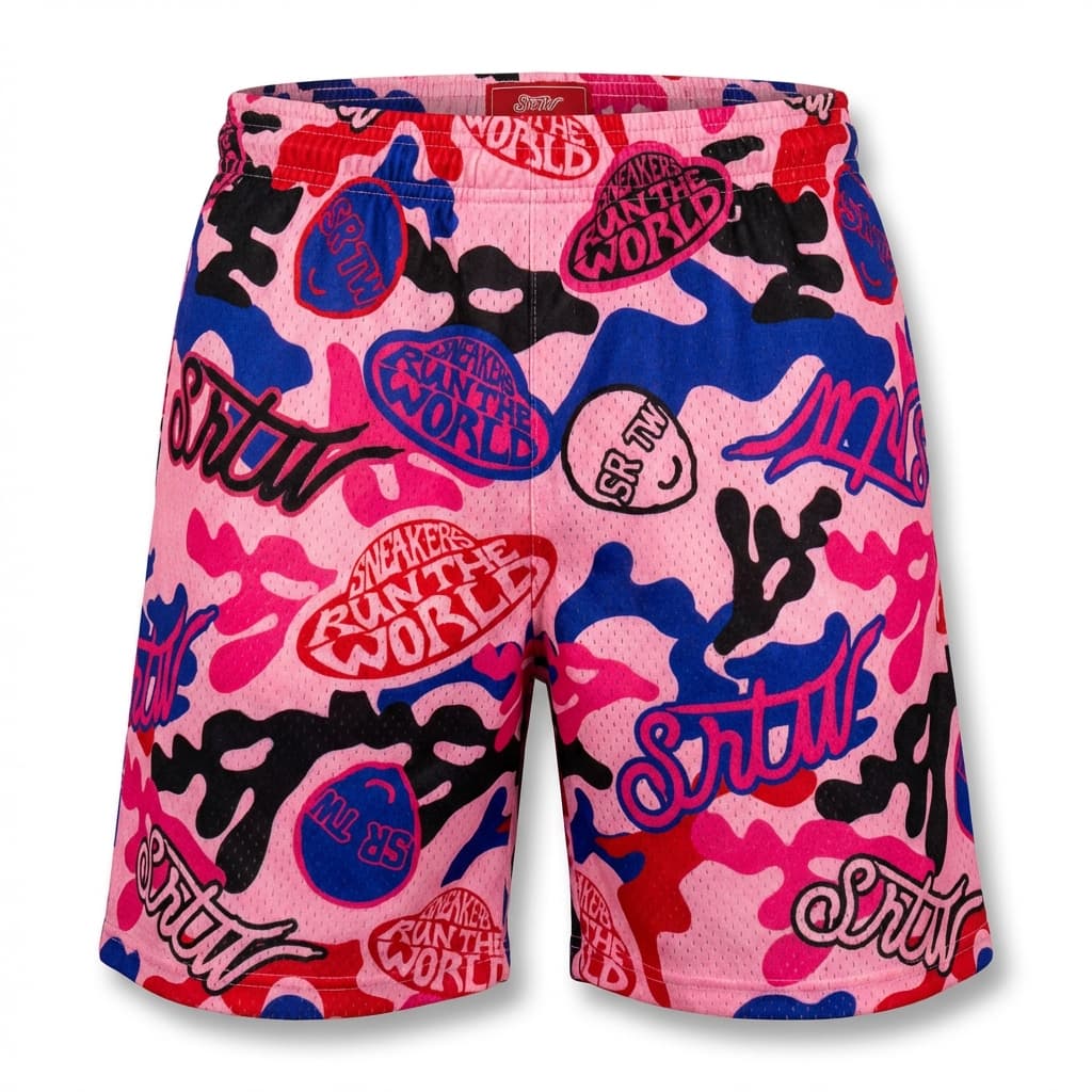 SRTW Camo Shorts - Pink