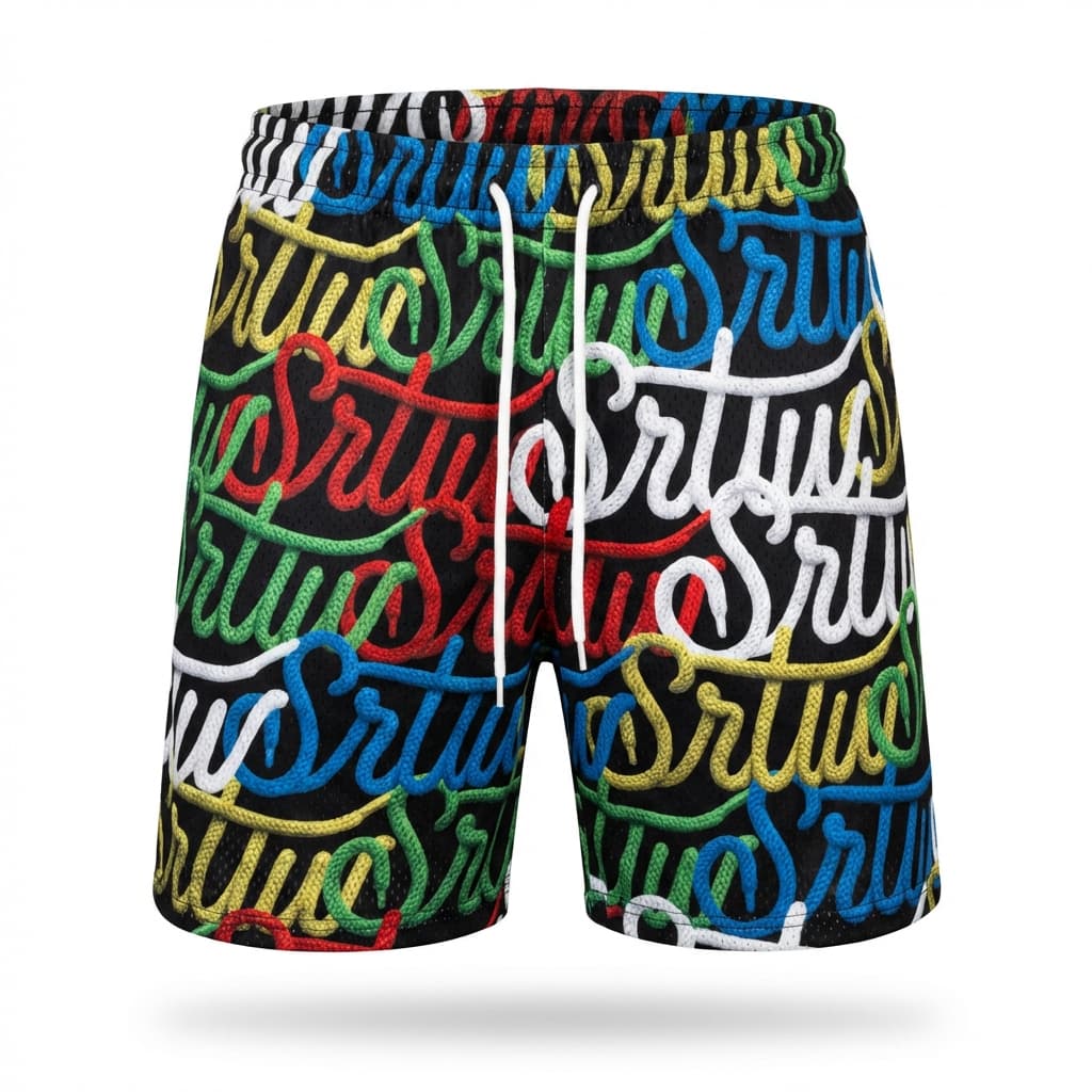 SRTW Script Shorts - Multicolor